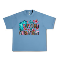 Pebble Blue her fighting is our fight Urban Heavy Tee - AdoDesignShop