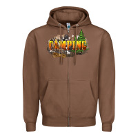 Chestnut camping Zipper Hoodie - NancyCooperArtShop