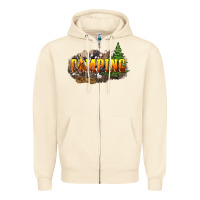 Sandshell camping Zipper Hoodie - NancyCooperArtShop
