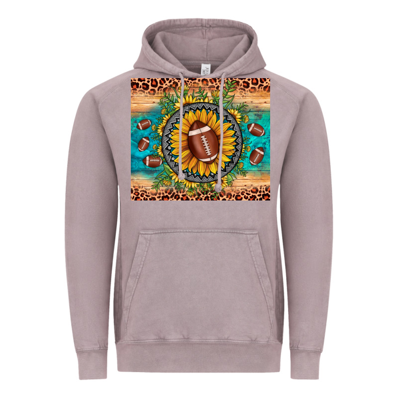 Football Leopard Turquoise Sunflower Vintage Hoodie by JahusDesignShop | Teevron