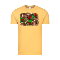 Vintage Mustard american football helmet background Vintage Tee - JahusDesignShop