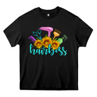 Black hairboss western sunflowers hairdresser Heavy Core Tee - Artiststas