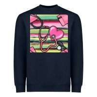 Nurse Stethoscope Seamless Pattern Heavyweight Sweatshirt | Teevron