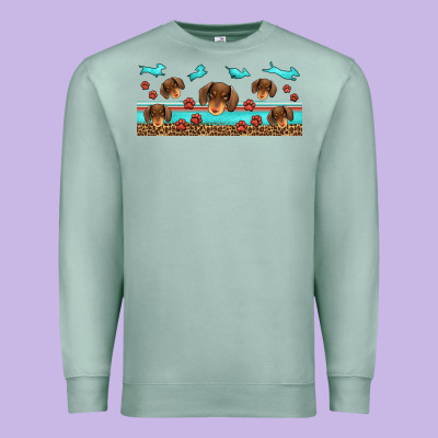 Dachshund Wiener Dog Premium Sweatshirt Designed By Jasminsmagicworld