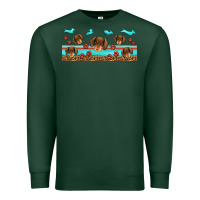 Sports Green dachshund wiener dog Premium Sweatshirt - Jasminsmagicworld