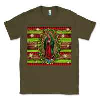 Army Green our lady of Guadalupe Christmas Classic Tee - Jasminsmagicworld