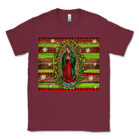 Burgundy our lady of Guadalupe Christmas Classic Tee - Jasminsmagicworld