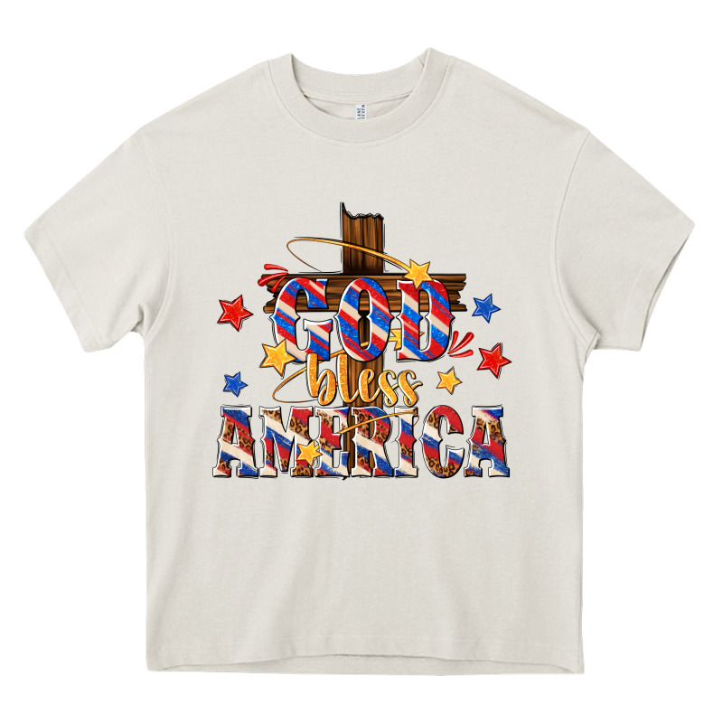 God Bless America Heavy Core Tee by texasbilliewilder | Teevron