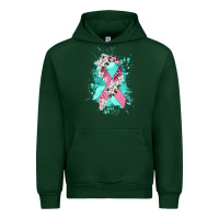 Forest Green cancer ribbon Urban Hoodie - CowGirlArtShop
