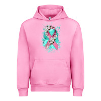 Fuchsia Pink cancer ribbon Urban Hoodie - CowGirlArtShop