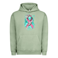 Pigment Oil Green cancer ribbon Urban Hoodie - CowGirlArtShop