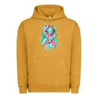 Pigment Peanut Butter cancer ribbon Urban Hoodie - CowGirlArtShop