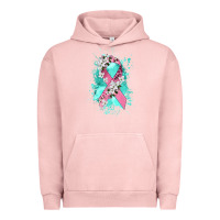 Pigment Salmon cancer ribbon Urban Hoodie - CowGirlArtShop