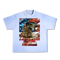 Grape Ice usa flag and leopard with boots 12 oz regular can cooler Urban Heavy Tee - Artiststas