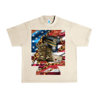 Sandshell usa flag and leopard with boots 12 oz regular can cooler Urban Heavy Tee - Artiststas