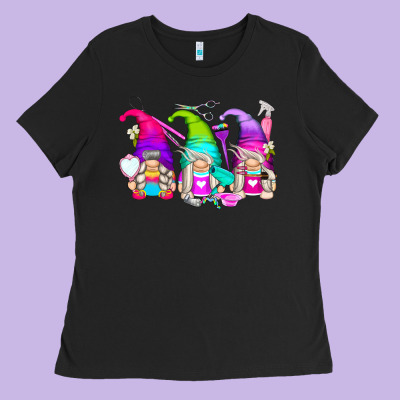 Hair Styles Gnomes Ladies Tee Designed By Zillion Design Studio
