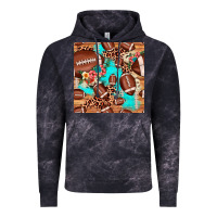 Cloud Black football leopard cowhide seamless pattern Vintage Hoodie - JahusDesignShop