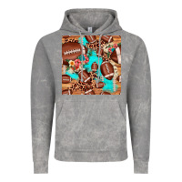 Cloud Rock football leopard cowhide seamless pattern Vintage Hoodie - JahusDesignShop