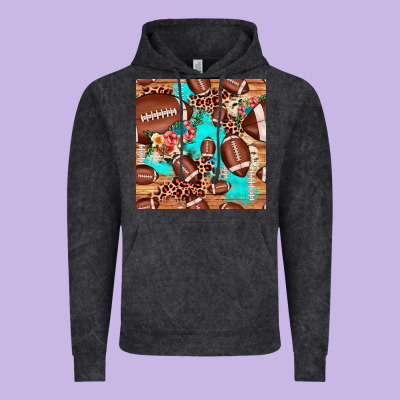 Football Leopard Cowhide Seamless Pattern Vintage Hoodie Designed By Jahusdesignshop