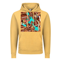 Vintage Mustard football leopard cowhide seamless pattern Vintage Hoodie - JahusDesignShop