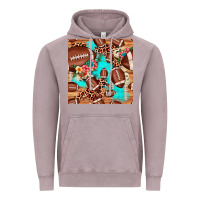 Vintage Zinc football leopard cowhide seamless pattern Vintage Hoodie - JahusDesignShop