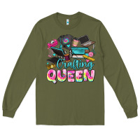 Army Green crafting queen Long Sleeve Tee - JahusDesignShop