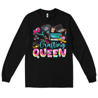 Black crafting queen Long Sleeve Tee - JahusDesignShop