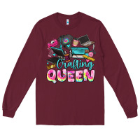 Burgundy crafting queen Long Sleeve Tee - JahusDesignShop