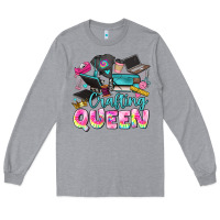 Heather Grey crafting queen Long Sleeve Tee - JahusDesignShop