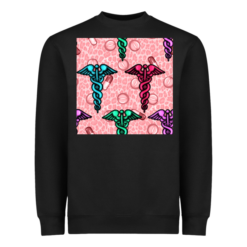 Medicine Seamless Pattern Heavyweight Sweatshirt by BundleAndBundleShop | Teevron