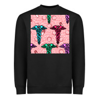 Black Medicine Seamless Pattern Heavyweight Sweatshirt - BundleAndBundleShop