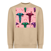 Mushroom Medicine Seamless Pattern Heavyweight Sweatshirt - BundleAndBundleShop