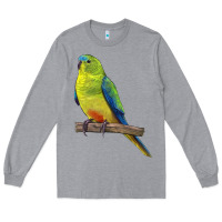 Heather Grey Neophema Parrot Long Sleeve Tee - LillyAllenDesigns