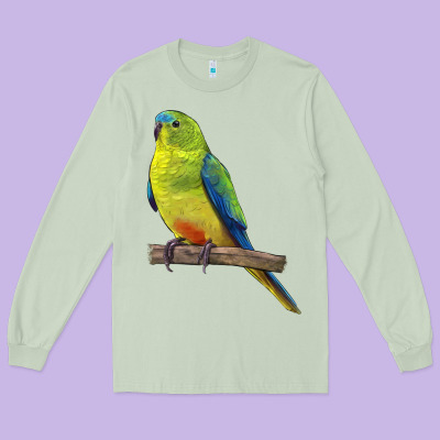 Neophema Parrot Long Sleeve Tee Designed By Lillyallendesigns