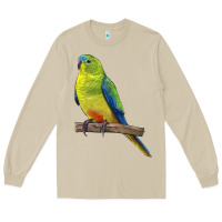 Mushroom Neophema Parrot Long Sleeve Tee - LillyAllenDesigns