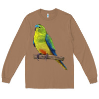 Toasted Coconut Neophema Parrot Long Sleeve Tee - LillyAllenDesigns