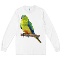 White Neophema Parrot Long Sleeve Tee - LillyAllenDesigns