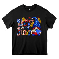 Black happy 4 th of july Heavy Core Tee - texasbilliewilder