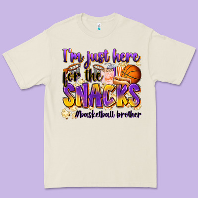 I'm Just Here For The Snacks #basketball Brother Premium Tee Designed By Zillion Design Studio