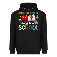 Black happy 100 days of school Heavyweight Hoodie - Artiststas