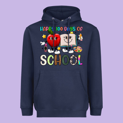 Happy 100 Days Of School Heavyweight Hoodie Designed By Artiststas