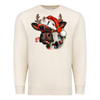 Sandshell Christmas cow with antlers Premium Sweatshirt - Jasminsmagicworld