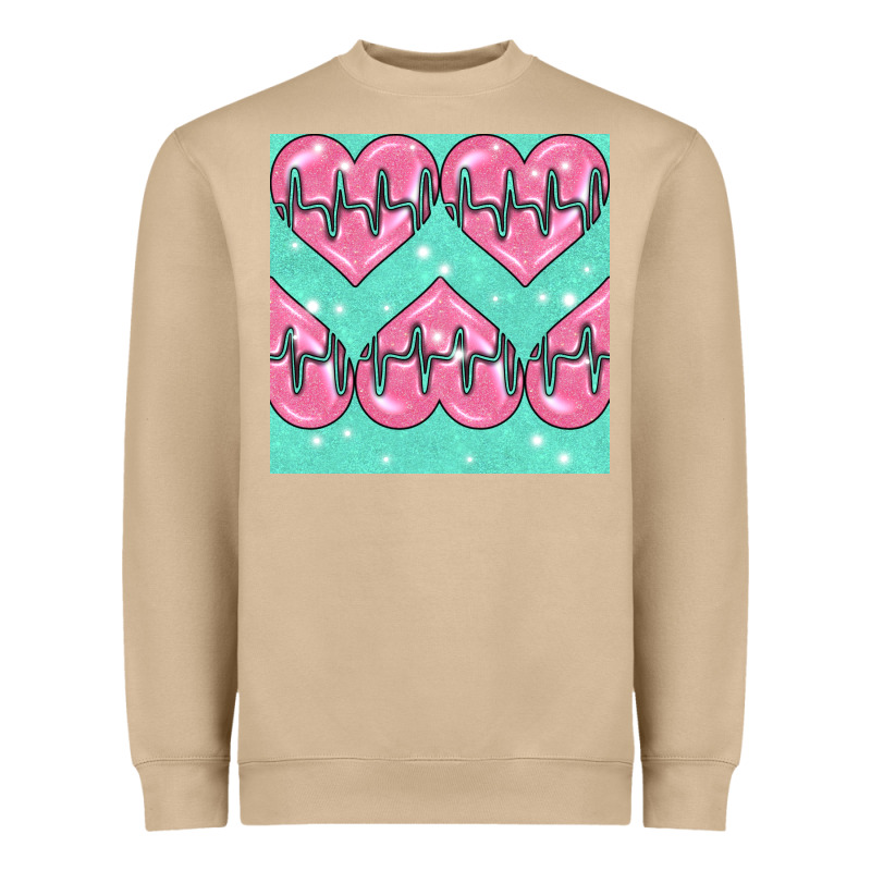 Nursing Heart Seamless Pattern Heavyweight Sweatshirt by BundleAndBundleShop | Teevron