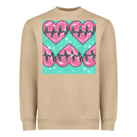 Mushroom Nursing Heart Seamless Pattern Heavyweight Sweatshirt - BundleAndBundleShop