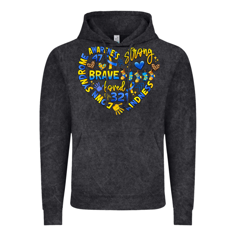 Down Syndrome Awareness Heart Vintage Hoodie by Artiststas | Teevron