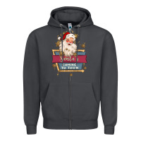Smoke santa's coming to town Zipper Hoodie - MaliasSmallBusiness