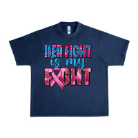 Navy her fight is my fight Urban Heavy Tee - AdoDesignShop