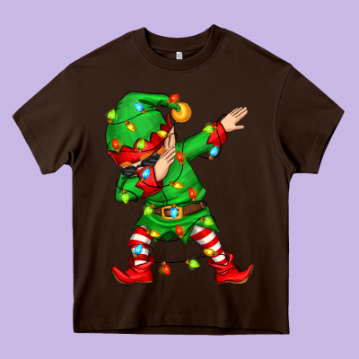 Dabbing Elf Heavy Core Tee Designed By Zillion Design Studio