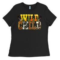 Black Western wild child Ladies Tee - texasbilliewilder