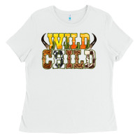 White Western wild child Ladies Tee - texasbilliewilder
